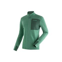 Funktionsshirt MAIER SPORTS "Skutvik M" Gr. 54, grün (schilfgrün), Herren, 40% Wolle, 35% Polyamid, 25% Polypropylen, Shirts, Midlayer-Jacke für Herren, ideal für Ski-Touren