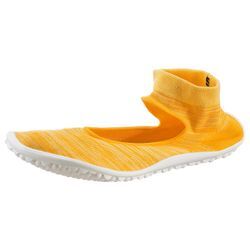 Barfußschuh LEGUANO "BALLERINA" Gr. L (42/43), orange (gelb), Damen, Textil, Schuhe Ballerina Barfußschuh Riemchenballerina, Ballerina, Slipper, Bequemschuh Flexibilität vom Zeh bis zur Ferse