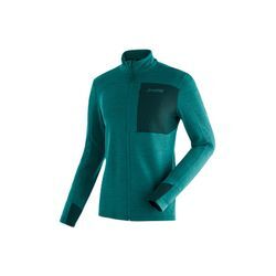 Funktionsshirt MAIER SPORTS "Skutvik M" Gr. 56, grün (flaschengrün) Herren Shirts Sport Midlayer-Jacke für Herren, ideal Ski-Touren