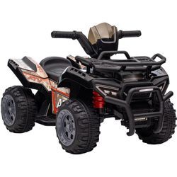 Mini Elektro-Quad Kinder Elektro atv Kinderfahrzeug Elektroquad für 18-36 Monate Kinder Metall PP-Kunststoff Schwarz 70 x 42 x 45 cm - Homcom