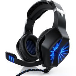 CSL Gaming-Headset "GHS-102" mit Mikrofon, USB Kopfhörer für Windows/Mac/Linux /PS4/PS4 Pro