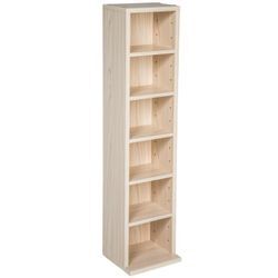 tectake® CD DVD Regal, in Holzoptik, höhenverstellbare und herausnehmbare Zwischenböden, 90 x 21 x 20 cm