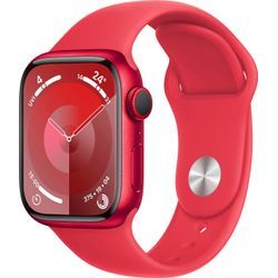 Smartwatch APPLE "Watch Series 9 GPS + Cellular S/M" Smartwatches rot (red) Fitness-Tracker Sport Band