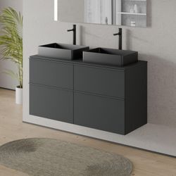 Badmöbel Unterschrank LAVOA 120cm für Aufsatzwaschbecken - Farbe wählbar