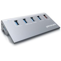 Primewire - USB HUB 3.2 Gen1, USB Adapter, USB Verteiler, 5-Port, kompatibel mit Windows Desktop-PCs, Notebooks, Laptops, MacBooks (bis 2015), Mac