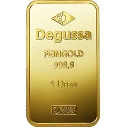 1 Unze Goldbarren Degussa