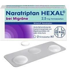 Naratriptan HEXAL bei Migräne 2,5 mg 2 St