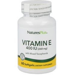 Natures Plus Vitamin E Mixed Tocopherol 400 IE 60 Softgels