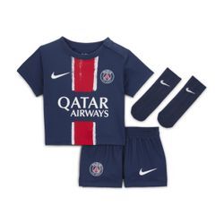 Paris Saint-German 2024/25 Stadium Home Nike Replika dreiteiliges Fußballtrikot-Set (Babys und Kleinkinder) - Blau