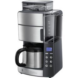 RUSSELL HOBBS Kaffeemaschine mit Mahlwerk "Grind & Brew 25620-56" Kaffeemaschinen mit Thermokanne Gr. 1,25 l, 10 Tasse(n), bunt (silberfarben, grau) Kaffeemaschine mit Mahlwerk