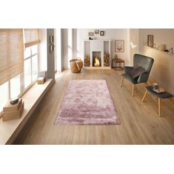 Hochflor-Teppich HOME AFFAIRE "Valeria Fellteppich kuschelig" Gr. 3, lila (mauve), B:120cm H:60mm L:180cm, Kunstfaser, Teppiche, Kunstfell, weiche Teppiche, Wohnzimmer, Schlafzimmer, Esszimmer