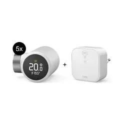 tado° X Starter Kit Smartes Heizkörper-Thermostat - 5er-Set & Bridge + gratis Auto-Assist