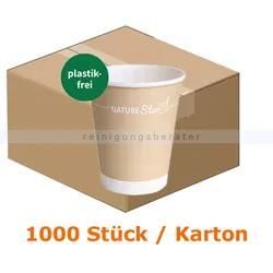 Kaffeebecher NatureStar BIO Pappe 1-wandig 200 ml 1000 Stück umweltfreundlich, lebensmittelecht, Kartonabgabe
