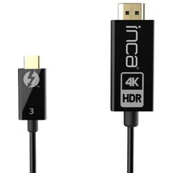 Inca - usb-c auf hdmi Kabel 1,8 m (4K@60Hz) Konverterkabel Adapterkabel Schwarz