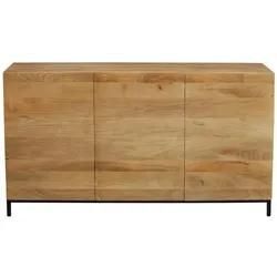 Industrial-Sideboard YPSTER 3 Türen aus aus massivem Mangoholz und Metall