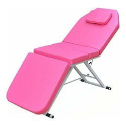 Massageliege klappbar 3 Sektionen klappbar klappbar Kosmetikliege spa Salon Kosmetikliege für Salon Spa Beauty (rosa)