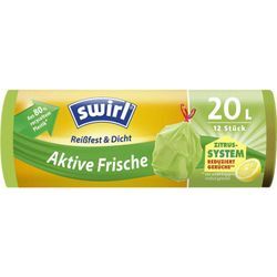 Aktive Frische Müllbeutel 20 l Reißfest & Dicht Müllsäcke & Müllsackständer - Swirl