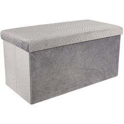 Home deco factory Sitzbank, Wood, Grau, 76 x 38 x 38 cm