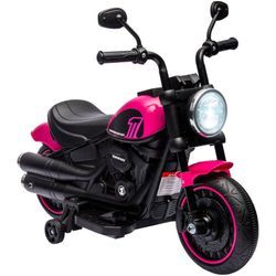 Kindermotorrad Kinder Elektro-Motorrad Elektrofahrzeug Kinderfahrzeug mit 2 abnehmbaren Stützrädern, 3 km/h, für 1,5-3 Jahre Kinder Rosa 76 x 42 x 57