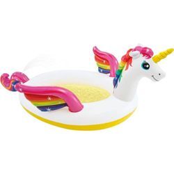 Intex - Einhorn Planschbecken mit Sprinkler 272x193x104 cm