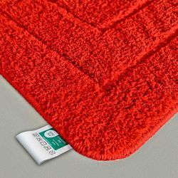 Badematte Atlantis Reckteckig Rutschhemmende Rückseite Rot 40 x 60 cm - Rot