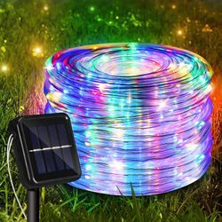 Tolletour - Solar Lichterketten 32m 300 led Lichtschlauch 8 Modi Warmweiss Lichter fuer Party Garden Home Festival Decoratio.Bunt