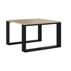 Hucoco - cdf Couchtisch Modern Mini Farbe: Eiche Sonoma - Schwarz Moderne Bank für ein Wohnzimmer, Zimmer, Büro Form: Quadrat, Rechteck Regal für