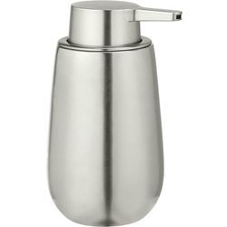 Wenko - Seifenspender Badi Chrom matt Keramik, 320 ml, Silber matt, Keramik silber matt - silber matt