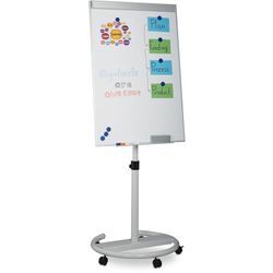 Flipchart mobil, mit Rollen, magnetisch, höhenverstellbar, Stifte-Ablage, Whiteboard h x b: 100 x 70 cm, weiß - Relaxdays