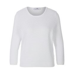 Rundhals-Pullover aus 100% Baumwolle Supima Peter Hahn weiss