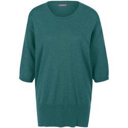 Rundhals-Pullover aus 100% Kaschmir include türkis