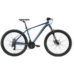 Mountainbike BIKESTAR Fahrräder Gr. 46 cm, 27,5 Zoll (69,85 cm), blau für Damen und Herren, Kettenschaltung