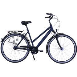 Cityrad HAWK BIKES "Lady Deluxe" Gr. 53, blau, Fahrräder, 53cm, 28 Zoll (71,12cm), für Damen, Nabenschaltung