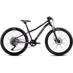 Mountainbike GHOST "Lanao 24 Full Party" Fahrräder Gr. 30cm, 24 Zoll (60,96cm), schwarz (lila, schwarz) für Damen und Herren, Kettenschaltung