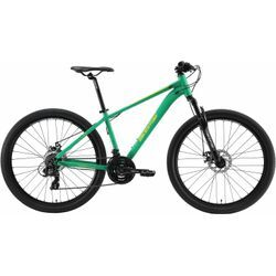 Mountainbike BIKESTAR Fahrräder Gr. 41 cm, 27,5 Zoll (69,85 cm), grün für Damen und Herren, Kettenschaltung