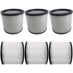 Trade-shop - 3x Rund-Filter Lamellenfilter Patrone für Aqua Vac 7403B/P/T 74038 7404 7405 7413B/P 7423 8203 b 8204 850 8500 8502 8503 8504 852 8524