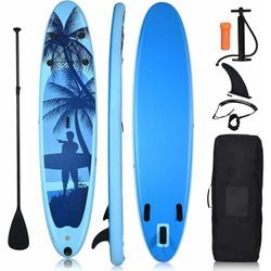 Costway - sup Board 297x75 cm aufblasbar Stand up Board, Stand up Paddling Board, Paddelboard, inkl. Rucksack, Pumpe, Sicherheitsleine, Reparaturset,