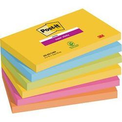 Post-it® Super Sticky Notes Carnival Haftnotizen extrastark 6556SR farbsortiert, 6 Blöcke