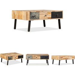 The Living Store Couchtisch Recyceltes Massivholz Teak 90 x 65 x 40 cm - Couchtische