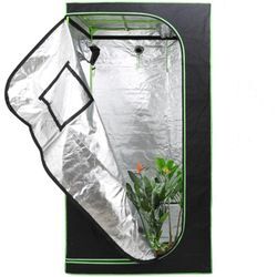 Growzelt Zuchtzelt Gewächshaus Growbox Zuchtzelt Pflanzenzelt Indoor Growroom 100x100x200CM - Hengda