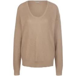 Rundhals-Pullover aus Seide und Kaschmir include beige, 38