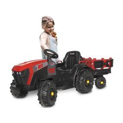 Ride-on Traktor Super Load mit Anhänger rot