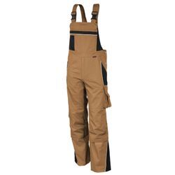 QUALITEX HIGH QUALITY WORKWEAR Latzhose PRO khaki/schwarz Damen: 56 Herren: 62