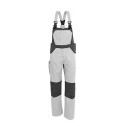 QUALITEX HIGH QUALITY WORKWEAR Latzhose X-Serie weiß/grau Damen: 48 Herren: 54