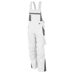 QUALITEX HIGH QUALITY WORKWEAR Latzhose PRO weiß/grau Damen: 38 Herren: 44