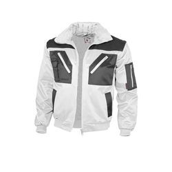 QUALITEX HIGH QUALITY WORKWEAR Pilotenjacke pilotenjacke weiß/grau Damen: 36 Herren: S