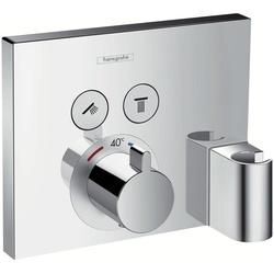 hansgrohe Thermostat Unterputz ShowerSelect Fertigset 2 Verbraucher chrom mit Fixfit und Porter 15765000