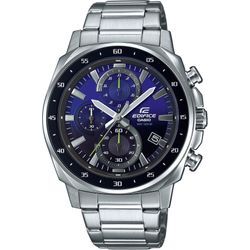 Chronograph CASIO EDIFICE "EFV-600D-2AVUEF", blau (silberfarben), Armbanduhren, Herren, Quarzuhr, Armbanduhr, Herrenuhr, Stoppfunktion, bis 10 bar wasserdicht