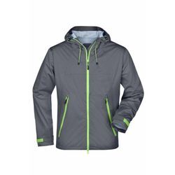 Ultraleichte Softshelljacke Herren JN1098 Gr. l iron-grey/green - James&nicholson