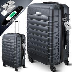 KESSER® Reisekoffer Hartschalen-Koffer Inkl. Kofferwaage + Gepäckanhänger Trolley Gepäck Rollkoffer Zahlenschloss 4 Rollen ABS-Hartschale Teleskopgriff